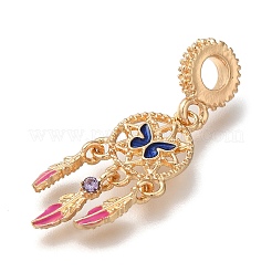 Подвески из сплава со стразами в стойке в европейском стиле&nbsp;PALLOY-P307-08G