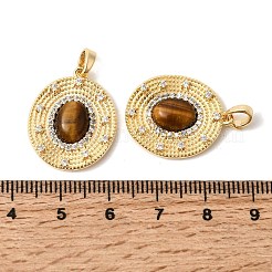 Природных тигровый глаз подвески&nbsp;KK-Z149-12G-01