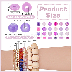 Kits de perles rondes et plates à faire soi-même&nbsp;DIY-PH0030-85D