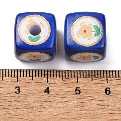 Gedruckt undurchsichtige Acrylperlen&nbsp;SACR-A009-01G