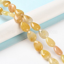 Chapelets de perles en jade topaze naturelle&nbsp;G-K357-A15-01