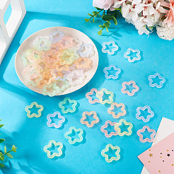 70 шт. 7-х цветные прозрачные светящиеся акриловые подвески&nbsp;TACR-TA0001-65