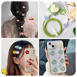 50шт 25 стиля непрозрачные кабошоны из смолы&nbsp;CRES-BT0001-04