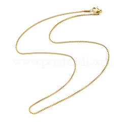 Collar de cadena de caja de acero inoxidable 304 para hombres y mujeres&nbsp;NJEW-F308-01