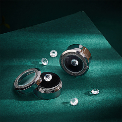 Scatole di diamanti sciolti in lega&nbsp;CON-WH0104-11A-B