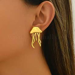 Серьги-гвоздики из латуни в виде медузы&nbsp;KN6880