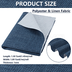 Tessuto in poliestere e lino&nbsp;DIY-WH0750-189B
