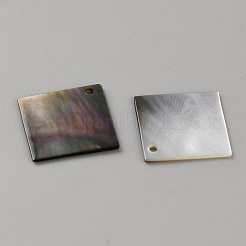 Оболочки губ натуральный черный подвески&nbsp;BSHE-WH0004-13