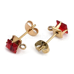 Ионное покрытие (ip) 304 нержавеющая сталь кубический цирконий серьги-гвоздики фурнитура&nbsp;STAS-P373-06B