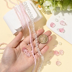 Набор прозрачных стеклянных бусин&nbsp;GLAA-YW0004-99