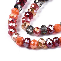 Стеклянные бусины с гальваническим покрытием &nbsp;X-EGLA-N002-12F