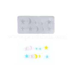 Fier bricolage cristal goutte colle moule mini lune & étoile patch silicone moule pendentif boucles d'oreilles bijoux&nbsp;PW-WG47578-01