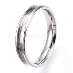 Anello scanalato in acciaio inossidabile 201 per uomo e donna&nbsp;STAS-WH0039-08I-P