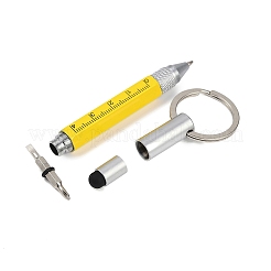 Praktischer 6-in-1 Schlüsselanhänger-Stift aus Aluminium&nbsp;LS-AJEW-R004-01P-02