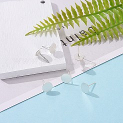 925 серебряная фурнитура для плоских серег-пусетов&nbsp;STER-K167-045G-S