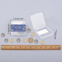 20шт бусины из сплава 2 цветов&nbsp;TIBEB-SC0001-14