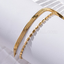 Pulsera multihebra de acero inoxidable 304&nbsp;X-BJEW-I304-02G