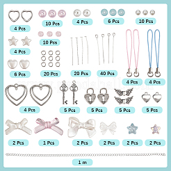 Наборы для самостоятельного изготовления ремешка для мобильного телефона с подвеской-бантом&nbsp;DIY-SC0030-86