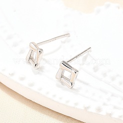 Clous d'oreilles en 925 argent sterling&nbsp;EJEW-P305-01A-P