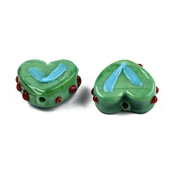 Fili di perle di lampwork irregolari fatti a mano opachi&nbsp;LAMP-T017-20-B05