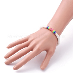 Braccialetto da surfista heishi per le vacanze&nbsp;BJEW-JB07119-02
