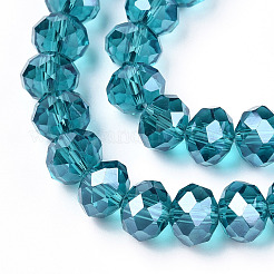 Chapelets de perles en verre électroplaqué&nbsp;LS-EGLA-A034-T1mm-A33