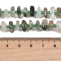 Natürliche grüne Lodolith Quarz / Garten Quarz / grüne Phantom Quarz Perlen Stränge&nbsp;GG-CBA3A44-B10-01