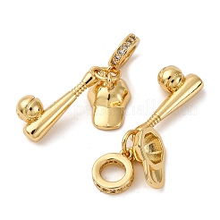 Латунь микропаве прозрачный кубический цирконий европейские подвески с подвесками&nbsp;LS-KK-P308-45G