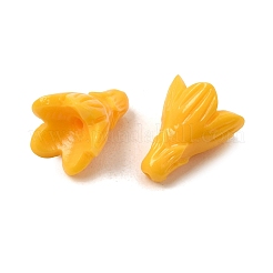 Perles sculptées en corail synthétique teint&nbsp;GG-CBA993E-02A-07