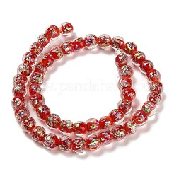 Нити стеклянных бусин из дихроичной фольги ручной работы&nbsp;DICH-U001-02I