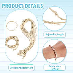 Ensembles collier et bracelet en cordon de polyester ciré coréen ajustable&nbsp;SJEW-TAC00009