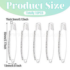 Железные булавки со стразами для одежды&nbsp;JEWB-TAC0010-42S