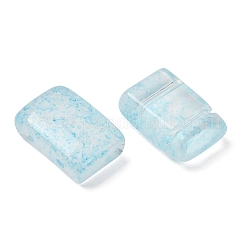 Perles de verre transparentes à peindre à cuisson à 2 trou&nbsp;GL-CBA5BF9-01A