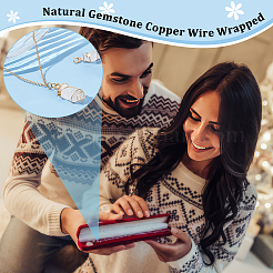 12 шт. подвески из натуральной кварцевой медной проволоки с кристаллами&nbsp;PALLOY-FG0001-02A