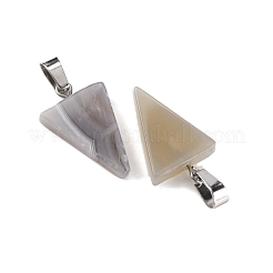 Природные серые агаты подвески&nbsp;G-WH0026-07D