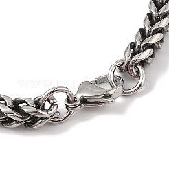 Weizenkettenarmbänder aus 304 Edelstahl für Männer&nbsp;BJEW-B096-36B-AS