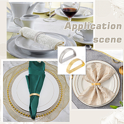 20 шт. 2-х цветное кольцо для салфеток из сплава&nbsp;AJEW-PH0012-16