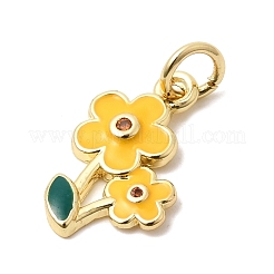 Подвески из латуни с прозрачным фианитом&nbsp;KK-G554-07G-02