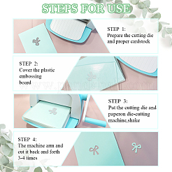 3 pochoir de découpe en acier au carbone de style rectangle avec fleur&nbsp;DIY-WH0309-3852