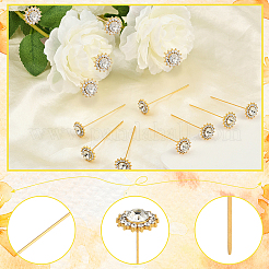 16 шт. головки штифтов из сплава со стразами&nbsp;FIND-SP0004-63G