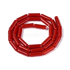 Chapelets de perles en verre opaque de couleur unie&nbsp;X-GLAA-N070-01A-C01