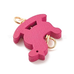 Окрашенные аэрозольной краской деревянные соединительные шармы&nbsp;PALLOY-JF01427-02