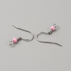 Ganci per orecchini in acciaio inossidabile 304&nbsp;LS-STAS-WH0027-64P-12