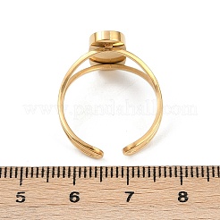 Настоящие позолоченные 18-каратным золотом компоненты манжетного кольца из нержавеющей стали 304&nbsp;STAS-A191-12D-G