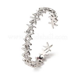 Bracelets en laiton boutons de manchette pour les femmes&nbsp;BJEW-F514-02P