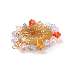 Pendentifs de jade topaze naturelle&nbsp;PALLOY-JF01756-02