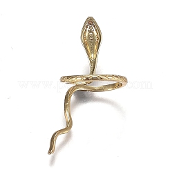 Латунные кольца из манжеты с прозрачным цирконием&nbsp;RJEW-I074-06