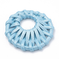 Тростниковая подвеска из тростника / ротанга с ручной росписью&nbsp;LS-WOVE-N007-03C