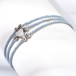 Bracelets à plusieurs brins en polyester&nbsp;FB-CBA983F-02P-02