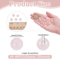 2 нитка натуральный розовый кварц бусины нити&nbsp;G-UN0001-38